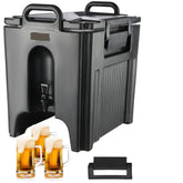 Insulated Beverage Dispenser, 10 Gallon, Food-grade LL9450UP Hot and Cold Beverage Server, Thermal Drink Dispenser Cooler with 1.18 in PU Layer Two-Stage Faucet Handle, for Restaurant Drink Shop